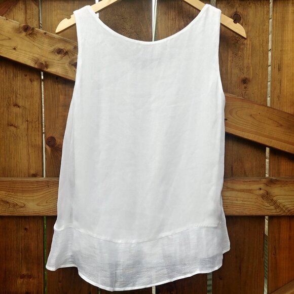 Phase Eight 100% silk soft flowy lined white sleeveless blouse tank top - Picture 2 of 12